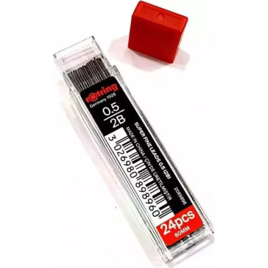 Rotring 24 Μύτες Μολυβιού Super Fine Πάχους 0.5mm Τύπου 2B