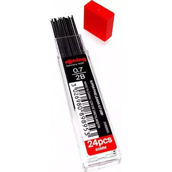 Rotring 24x24 Μύτες Μολυβιού Super Fine Πάχους 0.7mm Τύπου 2B