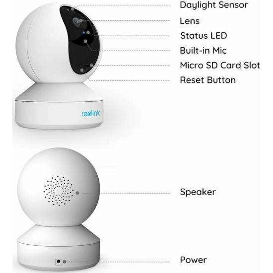 Reolink IP Camera Wi-Fi E1 Pro Black 2K V2 Reolink IP Camera Wi-Fi E1 Pro Black 2K V2