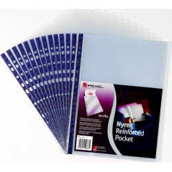 Rexel Πλαστικές Ζελατίνες για Έγγραφα Τύπου "Π" A4 με Τρύπες και Ενίσχυση 25τμχ 12233