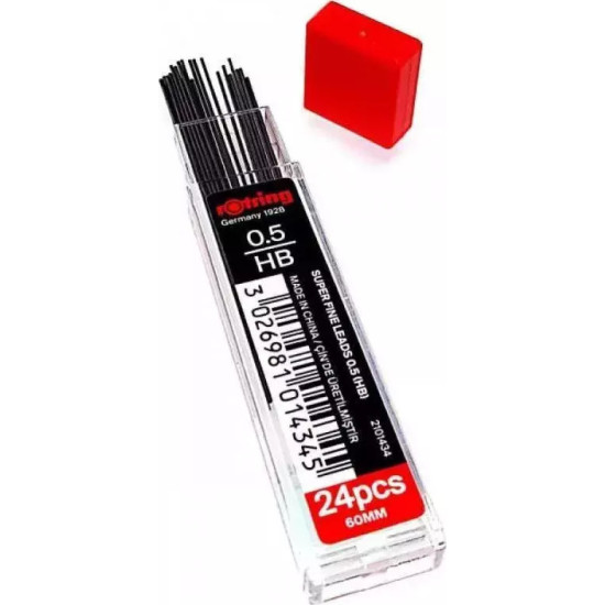 Rotring 24x24 Μύτες Μολυβιού Super Fine Πάχους 0.5mm Τύπου HB