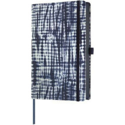 Castelli Shibori Jute Σημειωματάριο A5 Ριγέ με Λάστιχο και Θήκη για Στυλό 13x21cm Castelli Shibori Jute Σημειωματάριο A5 Ριγέ με Λάστιχο και Θήκη για Στυλό 13x21cm