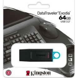 Kingston DataTraveler Exodia 64GB USB 3.2 Stick Μαύρο