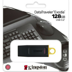 Kingston DataTraveler Exodia 128GB USB 3.2 Stick Μαύρο
