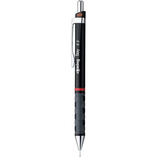 Rotring Tikky Μηχανικό Μολύβι 0.5mm με Γόμα Κατάλληλο για Σχέδιο 3τμχ Μαύρο