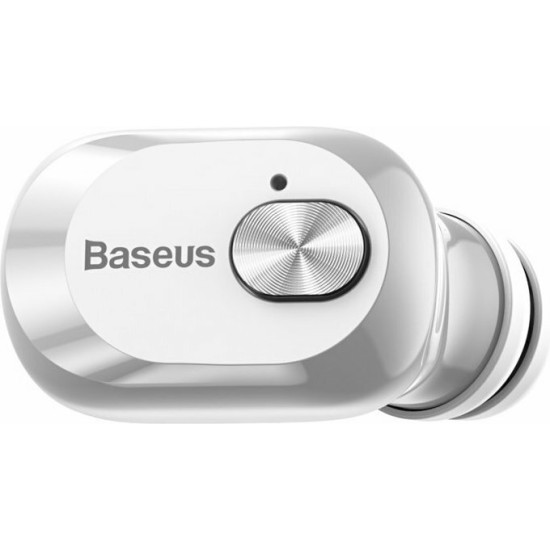 Baseus Encok A03 In-ear Bluetooth Handsfree Ακουστικό με Θήκη Φόρτισης Λευκό