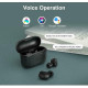 Haylou GT5 In-ear Bluetooth Handsfree Ακουστικά με Θήκη Φόρτισης Μαύρα