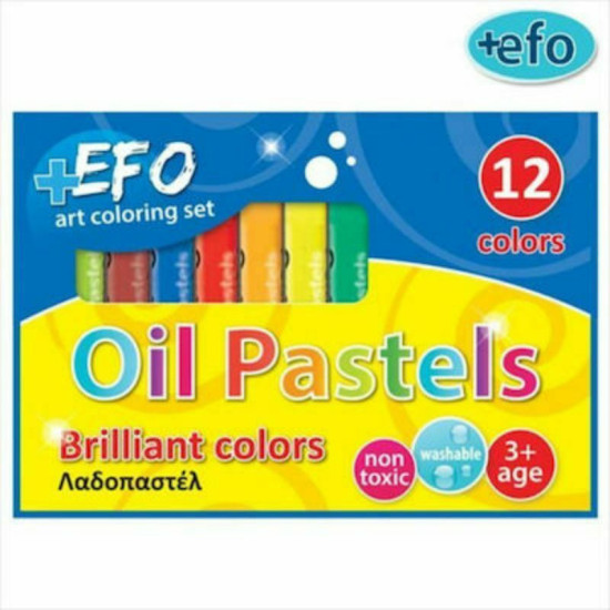 +Efo Λαδοπαστέλ Oil Pastels Brilliant Colors 12 Χρωμάτων