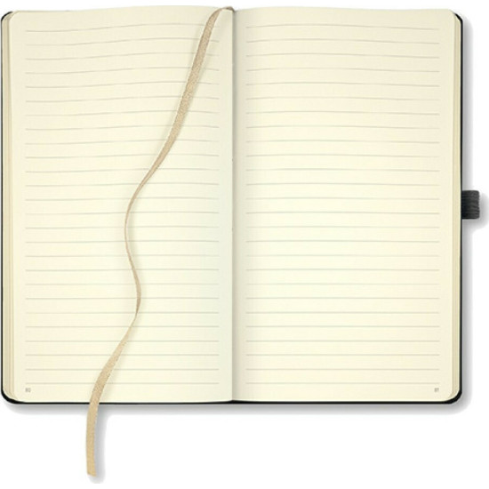 Castelli Σημειωματάριο A5 Ριγέ με Λάστιχο Tatami Grand Format Ligne Beige Cappucino 13x21cm