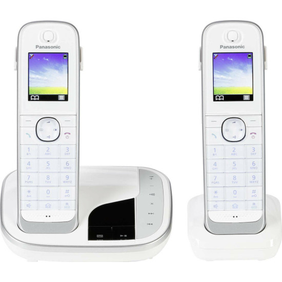 Panasonic KX-TGJ322 Ασύρματο Τηλέφωνο Duo με Aνοιχτή Aκρόαση Λευκό