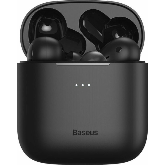 Baseus W06 In-ear Bluetooth Handsfree Ακουστικά με Αντοχή στον Ιδρώτα και Θήκη Φόρτισης Μαύρα
