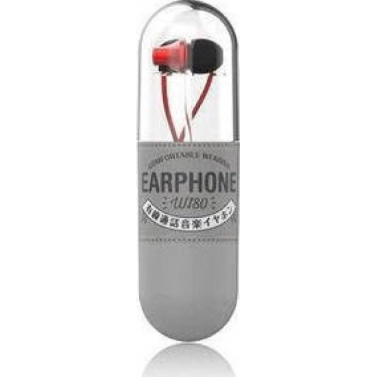 WK Wi80 In-ear Handsfree με Βύσμα 3.5mm Κόκκινο