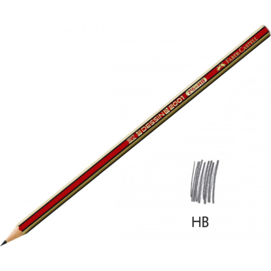 Faber-Castell Dessin 2000 Μολύβι HB  Κόκκινο