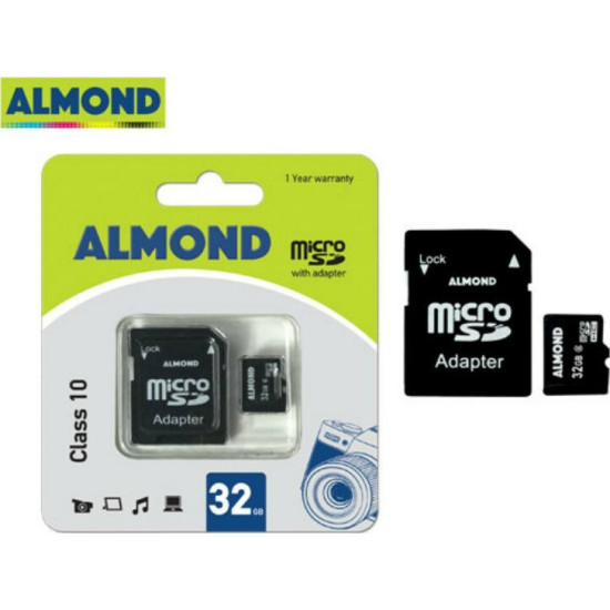 Almond microSDHC 32GB Class 10 με αντάπτορα