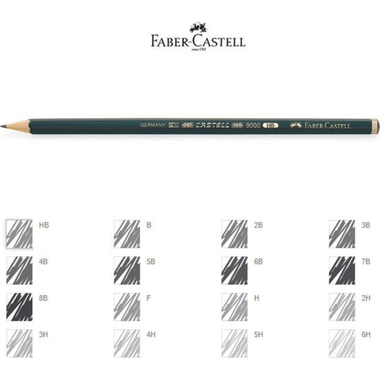 Faber-Castell 9000 Μολύβι 8B Πράσινο
