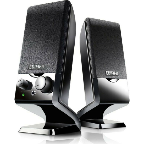 Edifier M1250 Ηχεία Υπολογιστή 2.0 με Ισχύ 1.2W σε Μαύρο Χρώμα