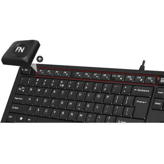 A4Tech F1010 Σετ Πληκτρολόγιο & Ποντίκι Αγγλικό US