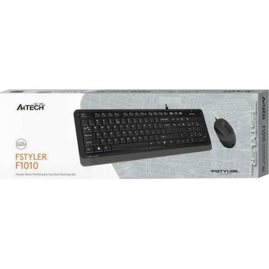 A4Tech F1010 Σετ Πληκτρολόγιο & Ποντίκι Αγγλικό US