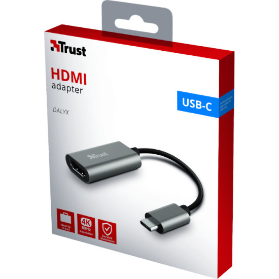 Trust Dalyx Μετατροπέας USB-C male σε HDMI female Γκρι