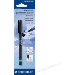 Μαρκαδόρος Ανεξίτηλος Staedtler Lumocolor Permanent για Ρούχα Fine 0.6mm - Μαύρο