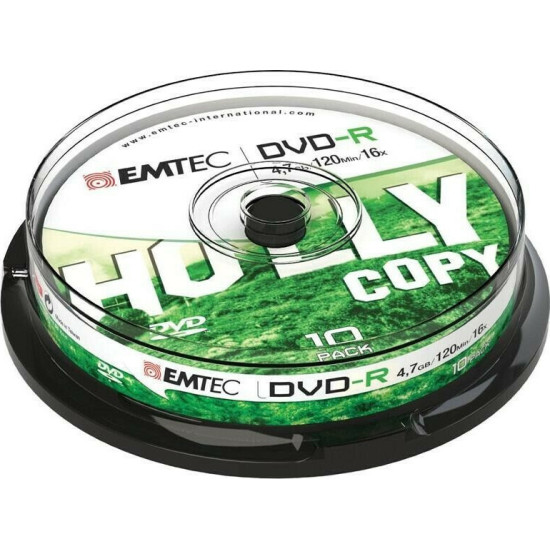 Emtec Εγγράψιμα DVD-R 16x 4.7GB Cake Box 10τμχ