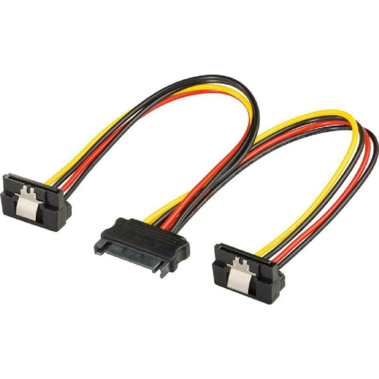 Powertech 15-Pin Sata male - 2x 15-Pin Sata Cable 0.15m (CAB-W040)