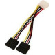 Powertech 4 Pin Molex male - 2x 15 Pin Sata Cable 0,2m (CAB-W003)