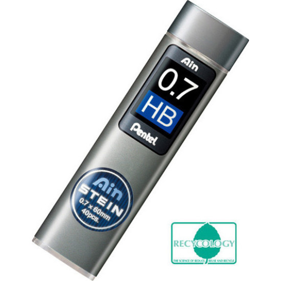 Pentel 40 Μύτες Μολυβιού Ainstein Πάχους 0.7mm Τύπου HB