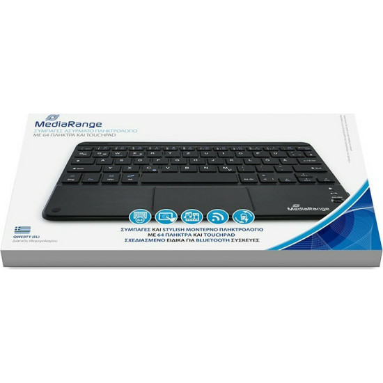 MediaRange MROS130-GR Ασύρματο Bluetooth Πληκτρολόγιο με Touchpad Ελληνικό