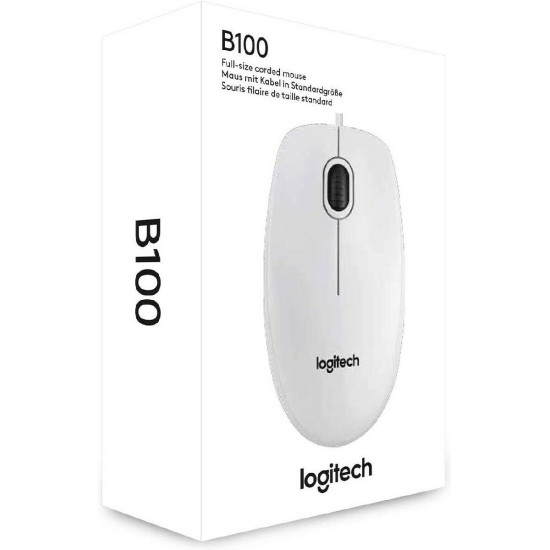 Logitech B100 Ενσύρματο Ποντίκι Άσπρο Logitech B100 Ενσύρματο Ποντίκι Άσπρο