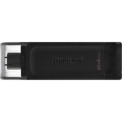 Kingston DataTraveler 70 64GB USB 3.2 Stick με σύνδεση USB-C Μαύρο