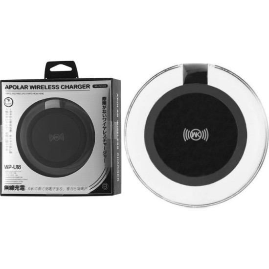 WK Ασύρματος Φορτιστής (Qi Pad) 5W Μαύρος (WP-U18)