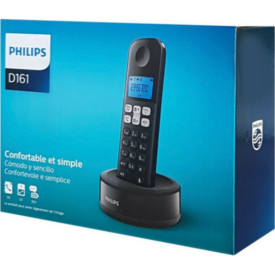 Philips D161 Ασύρματο Τηλέφωνο με Aνοιχτή Aκρόαση