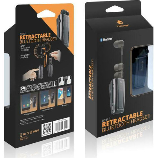 iXchange UA24ST In-ear Bluetooth Handsfree Ακουστικό Πέτου Μαύρο