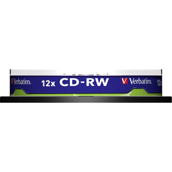 Verbatim Επανεγγράψιμα CD-RW 12x 700MB Cake Box 10τμχ