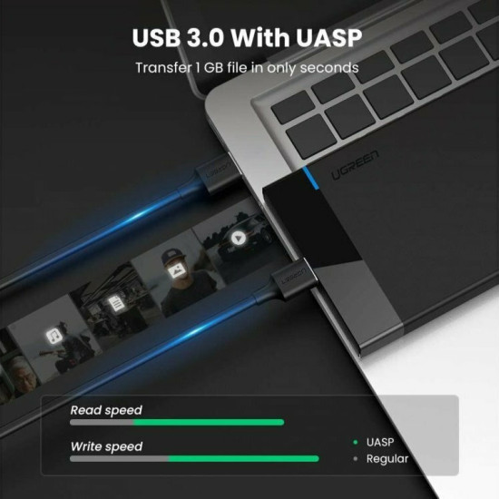 Ugreen Θήκη για Σκληρό Δίσκο 2.5" SATA III με σύνδεση USB3.0