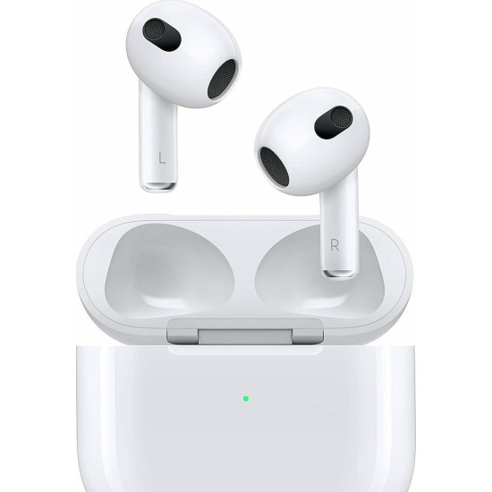 Apple AirPods (3rd generation) with MagSafe Charging Case Earbud Bluetooth Handsfree Ακουστικά με Αντοχή στον Ιδρώτα και Θήκη Φόρτισης Λευκά