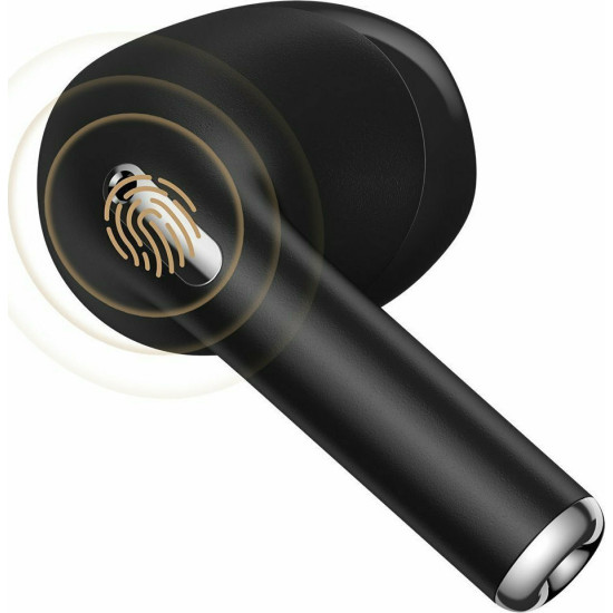 Baseus E8 Earbud Bluetooth Handsfree Ακουστικά με Θήκη Φόρτισης Μαύρα