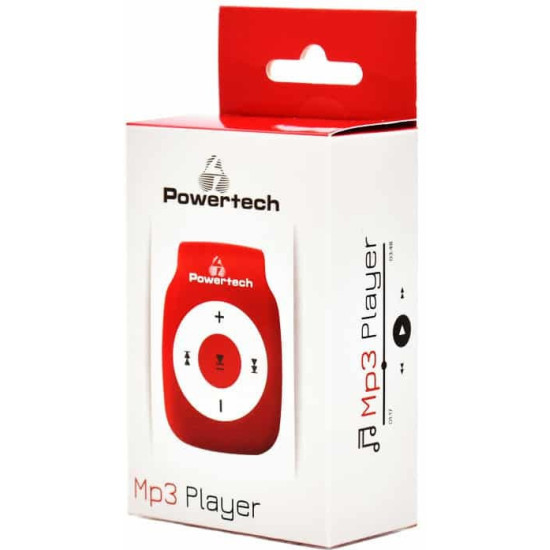 Powertech PT-65 MP3 Player with Clip Κόκκινο Powertech PT-65 MP3 Player with Clip Κόκκινο
