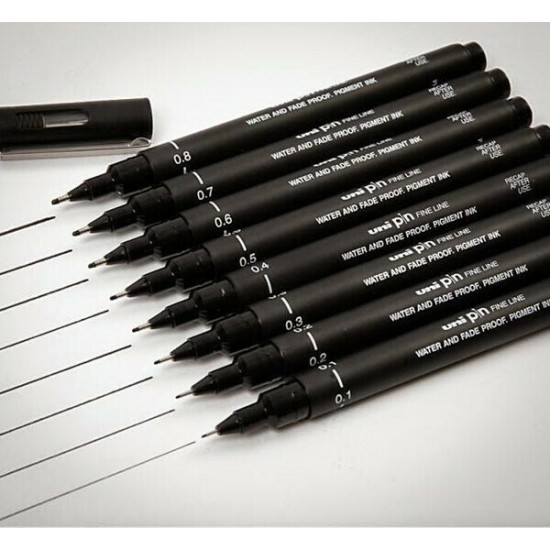 Uni-Ball Pin Line Μαρκαδόρος Σχεδίου 0.2mm Μαύρος