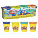 Hasbro Play-Doh 4 Βαζάκια Πλαστελίνης Wild για 2+ Ετών