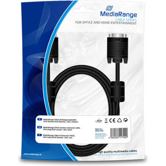 MediaRange Cable VGA male - VGA female 1.8m (MRCS148)
