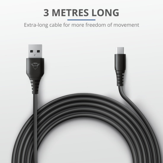 Trust GXT 226 Play & Charge Cable 3m For PS5 (24168) (TRS24168)