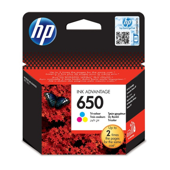 Γνήσιο Μελάνι Εκτυπωτή InkJet HP 650 (CZ102AE) Πολλαπλό (Color)