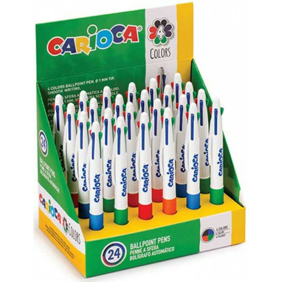 Carioca Στυλό Ballpoint με Πολύχρωμο Mελάνι 4 Colors