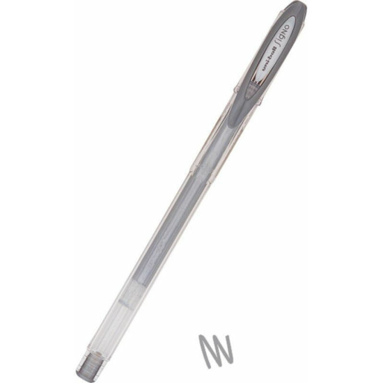 Uni-Ball Στυλό Gel 0.8mm με Ασημί Mελάνι Signo UM-120NM