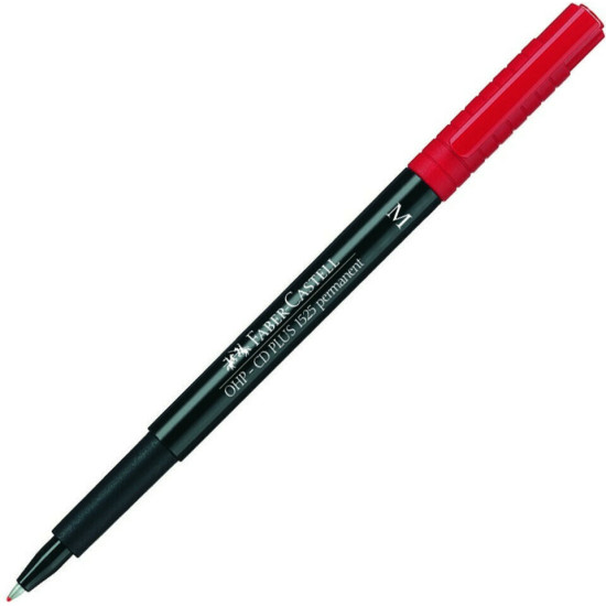 Faber-Castell Multimark 1525 Μαρκαδόρος για CD/DVD 1mm Κόκκινος