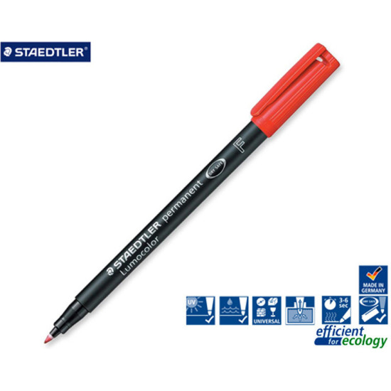 STAEDTLER Μαρκαδόρος Lumocolor F Permanent Κόκκινο 218.318-2 STAEDTLER Μαρκαδόρος Lumocolor F Permanent Κόκκινο 218.318-2