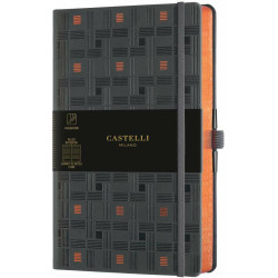 Castelli Σημειωματάριο A5 Ριγέ με Λάστιχο Weaving Copper 13x21cm