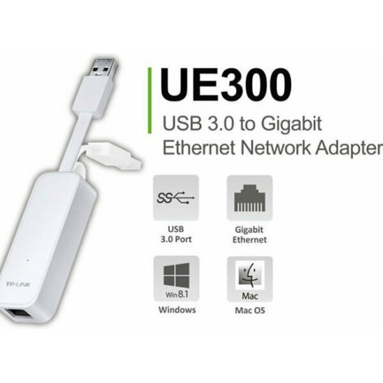 TP-LINK Adapter UE300 USB 3.0  to 10/100/1000Mbps Ethernet (UE300) (TPUE300)